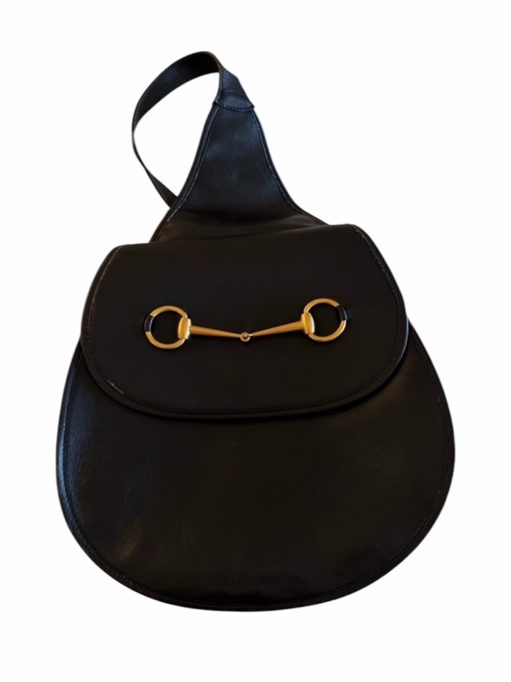 Gucci vintage horsebit tom ford era sling bag RARE black leather